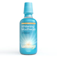 Lumineux botella frontal mostrando etiqueta y volumen que comunica confianza