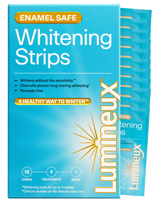 Lumineux paquete frontal mostrando 9 tratamientos y beneficios visibles