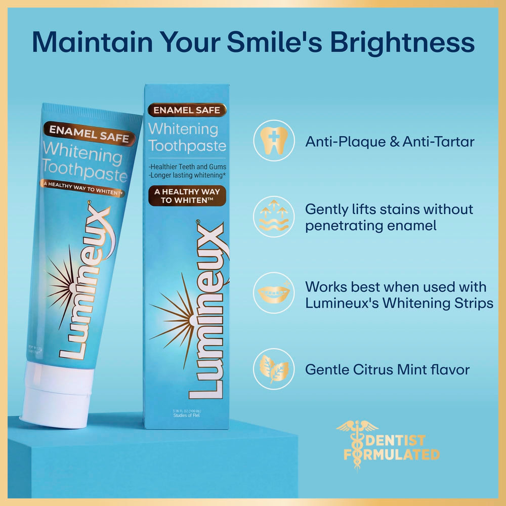 Lumineux dos tubos de pasta dental 2 pack para mantenimiento diario
