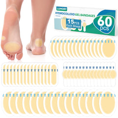 LUMORY embalaje frontal mostrando kit de 60 parches y beneficio práctico