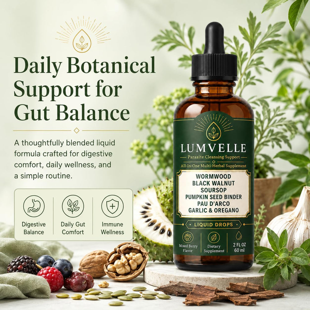 Ingredientes naturales LUMVELLE agrupados, beneficio de combinación botánica completa