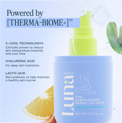 Luna Daily etiqueta con lista de ingredientes suaves y beneficios claros