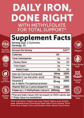 Etiqueta nutricional Lunakai mostrando hierro 18 mg y vitaminas añadidas
