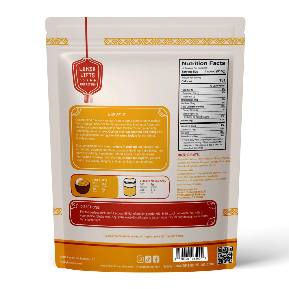 Polvo de Lunar Lifts textura cremosa y color natural con mango real visible