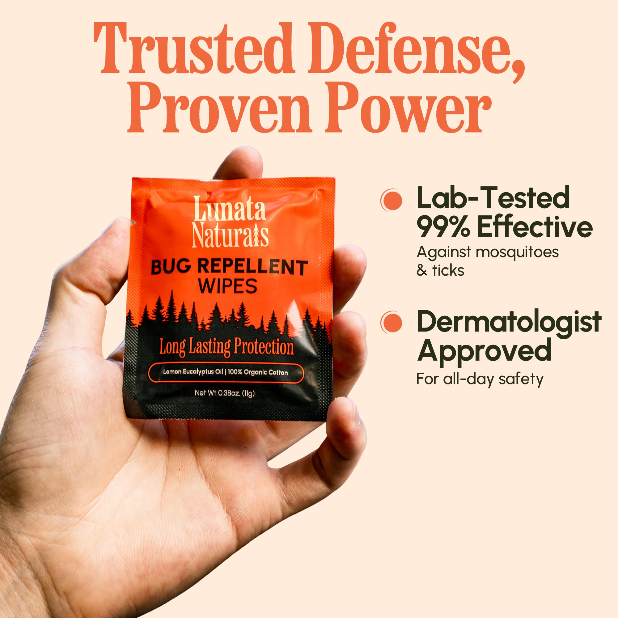 Lunata Naturals etiqueta con certificaciones OEKO-TEX y sostenibilidad visible