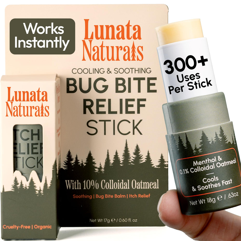 Lunata Naturals stick frontal mostrando diseño compacto y portabilidad