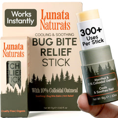 Lunata Naturals stick frontal mostrando diseño compacto y portabilidad