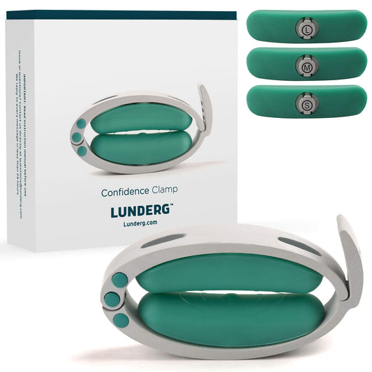 Lunderg clamp frente en empaque discreto mostrando privacidad y confianza