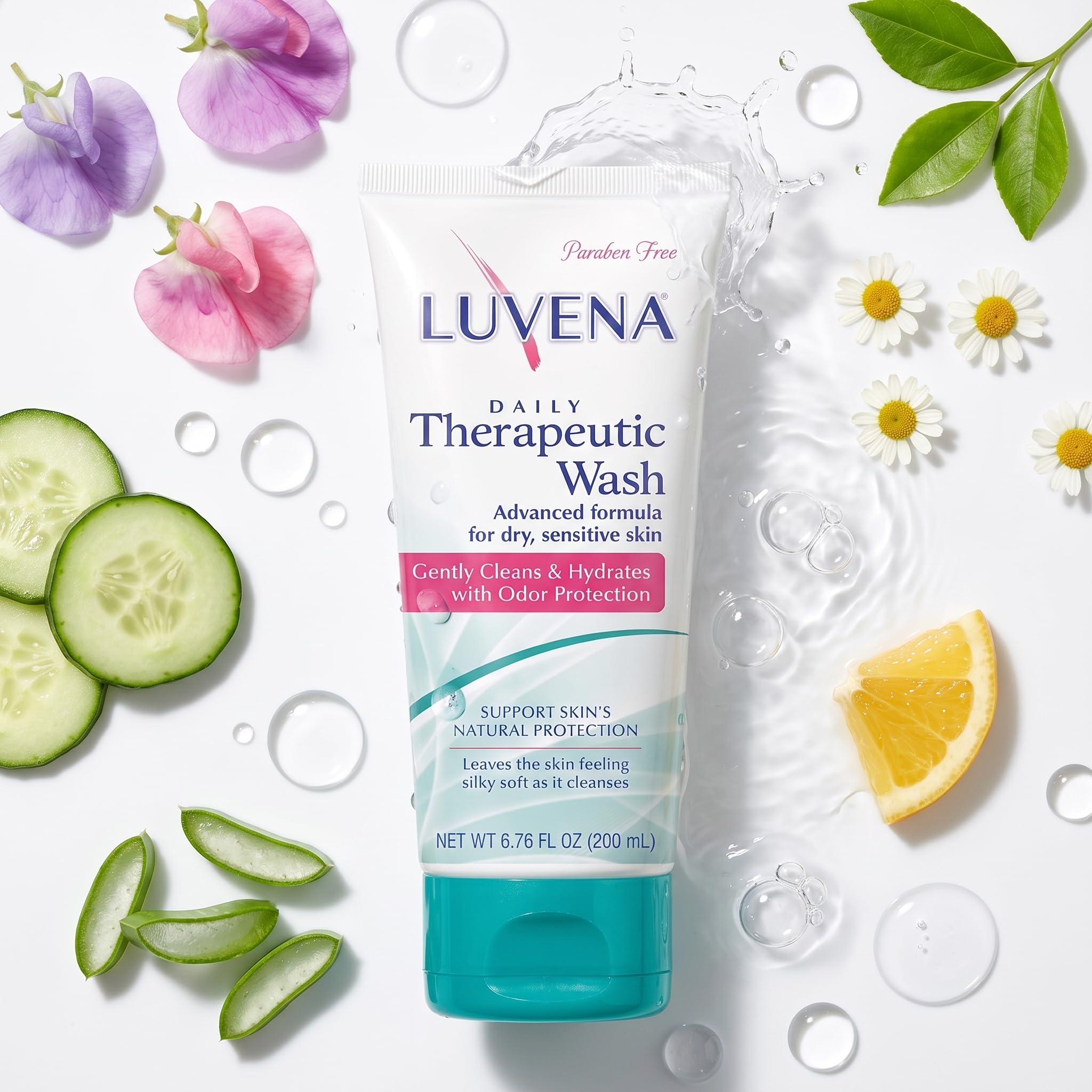 LUVENA textura del gel en mano, aspecto suave y fácil de enjuagar