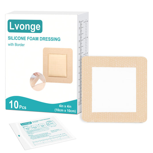 lvonge empaque frontal mostrando 10 apósitos, comodidad y protección