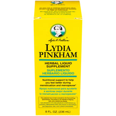 Lydia Pinkham colocada en botiquín doméstico para uso diario y conveniencia