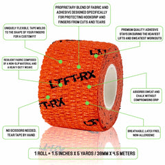 LYFT-RX etiqueta con indicaciones y tamaño para elección informada