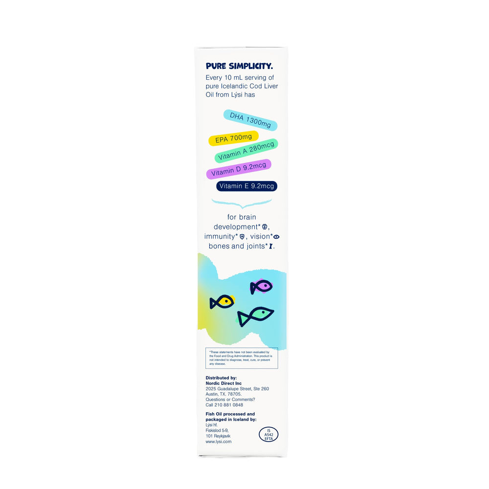 Lado informativo del envase LYSI Liittles con instrucciones claras