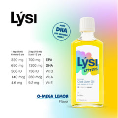 Envase LYSI Liittles 8.12 oz que muestra tamaño y presentación