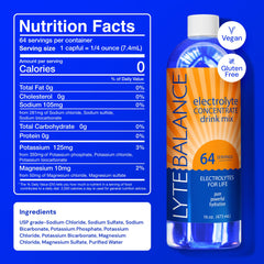 LYTE BALANCE en botella sobre toalla de gimnasio mostrando uso deportivo