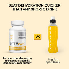 LyteLine Electrolyte Capsules: dosis en agua rápida para entrenamientos sin azúcares.