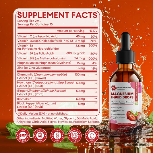 M inch etiqueta con lista de ingredientes y beneficios claro para elegir