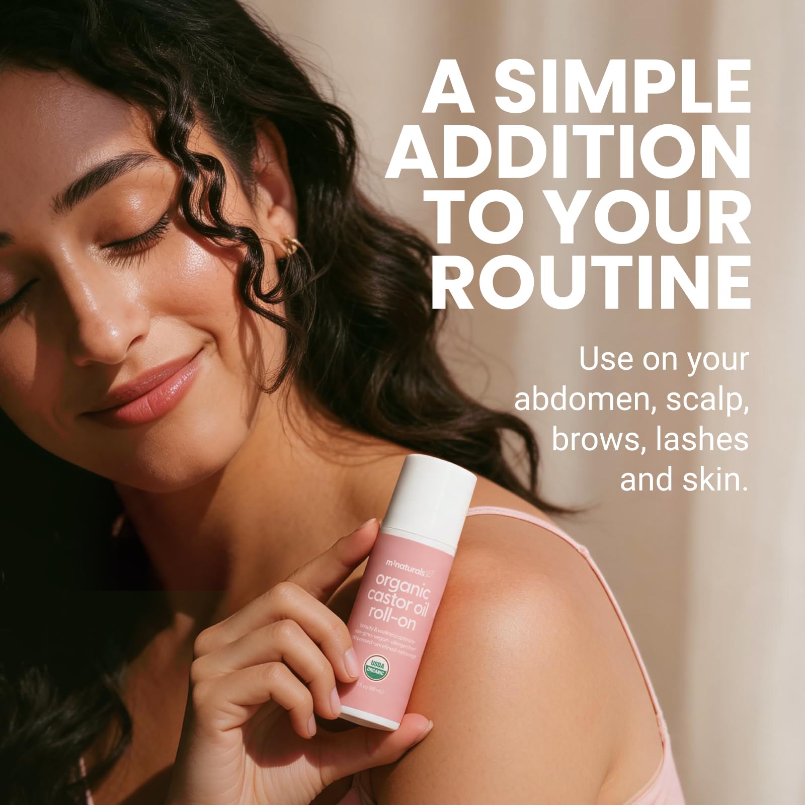 M3 Naturals etiqueta USDA Organic resaltando certificación confiable