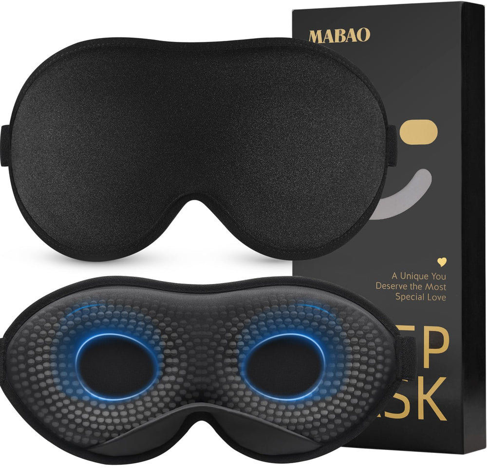 MABAO antifaz sueño dos-pack bloqueo total de luz para dormir mejor