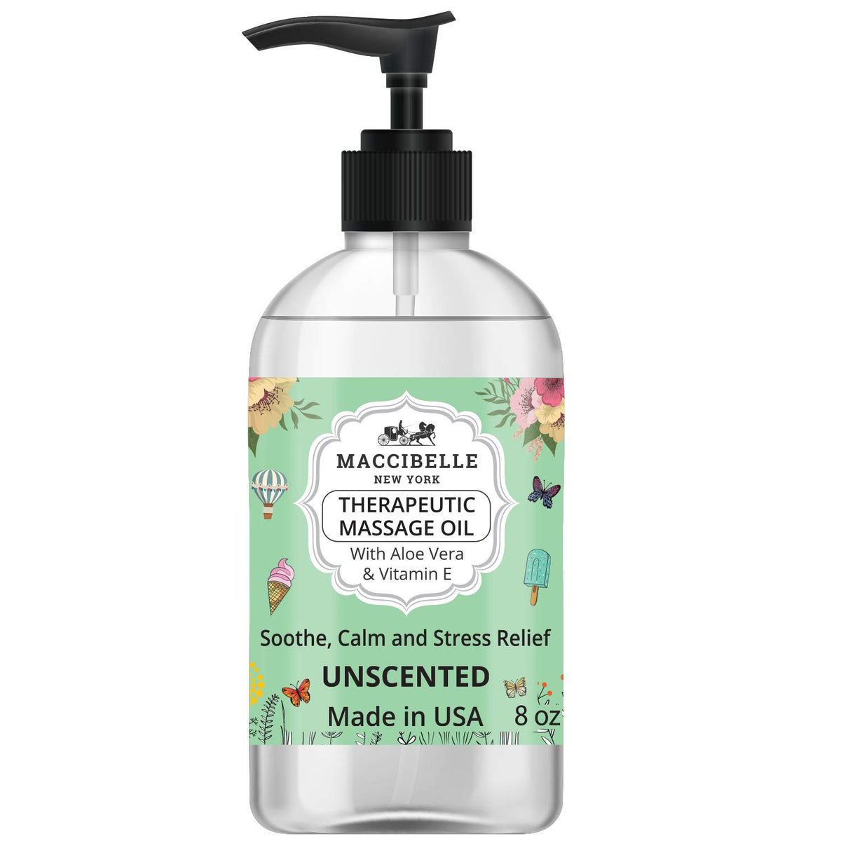Maccibelle frasco frontal mostrando etiqueta clara y tamaño 237 ml