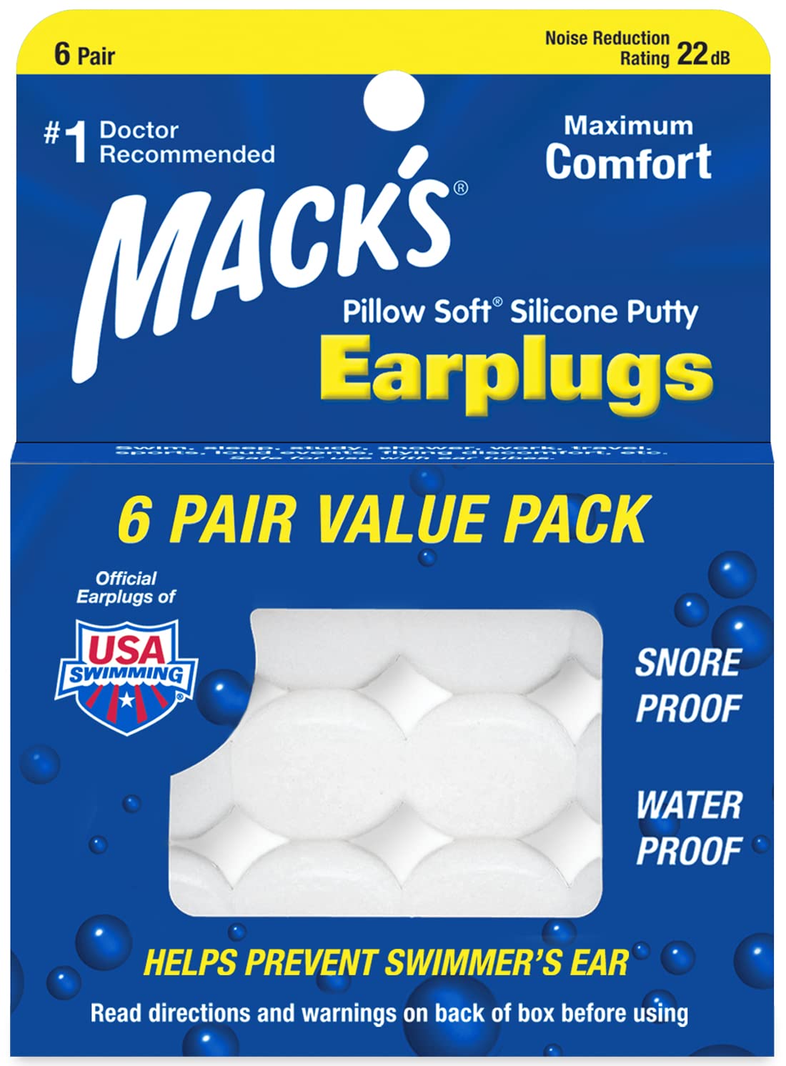 Mack's empaque frontal mostrando 6 pares y beneficio de ahorro