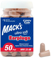 Mack's frasco frontal mostrando 50 pares y tapa abatible, accesibilidad práctica