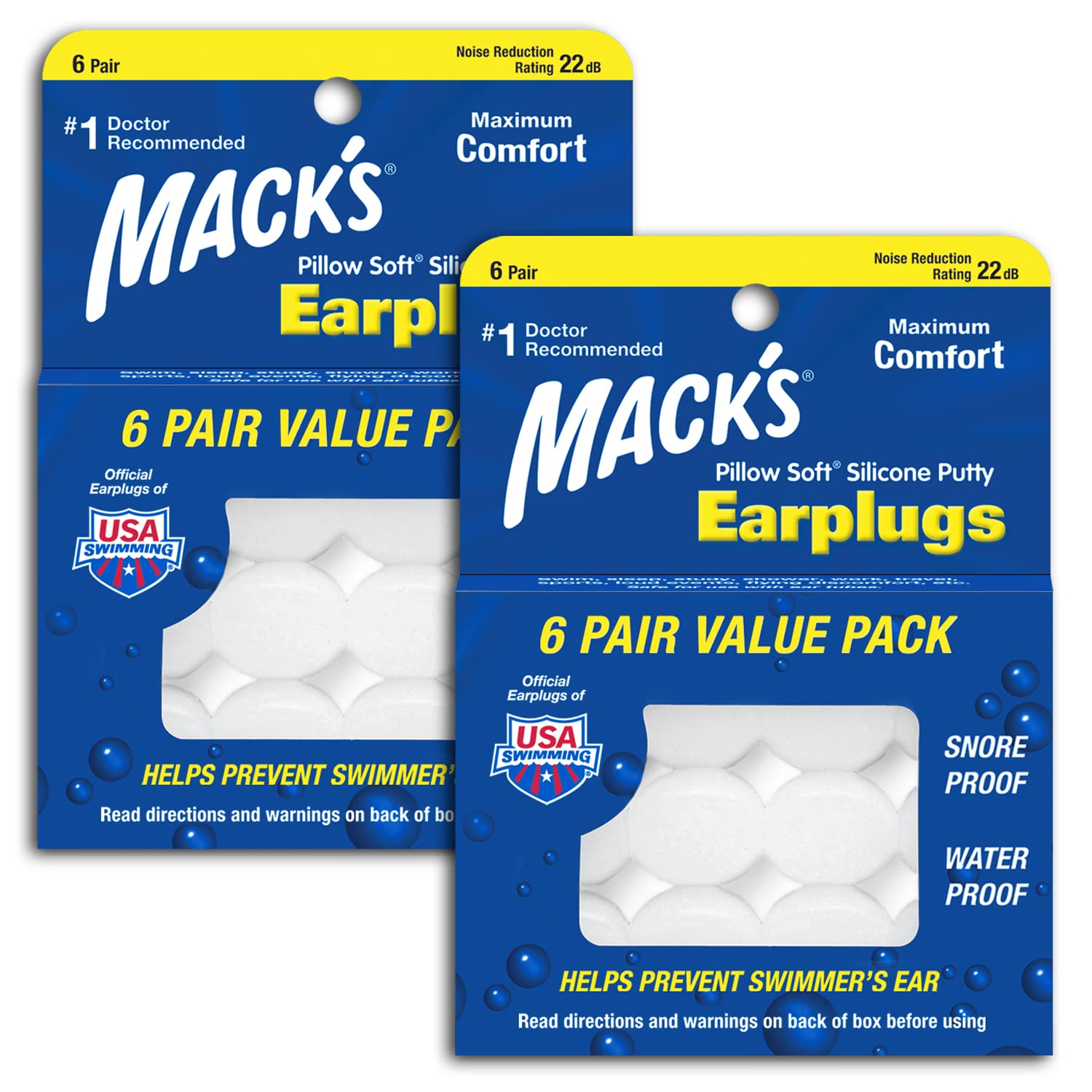 Mack's frente del empaque mostrando cantidad y beneficio de protección