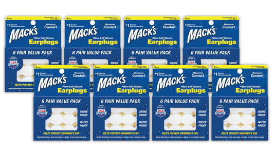 Mack's paquete frontal de 48 pares mostrando protección y comodidad