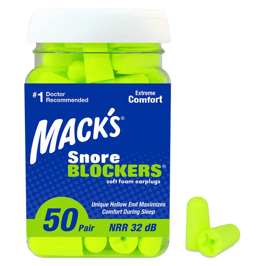 Mack’s paquete frontal mostrando 50 pares y beneficio de alto bloqueo