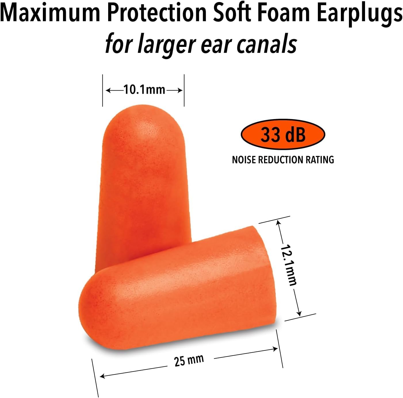 Mack’s tapon de espuma cercano mostrando forma ajustable para mayor comodidad