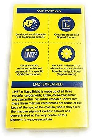 MacuShield en uso en escritorio frente a pantalla, apoya la salud ocular durante trabajo digital prolongado