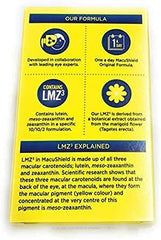MacuShield en uso en escritorio frente a pantalla, apoya la salud ocular durante trabajo digital prolongado