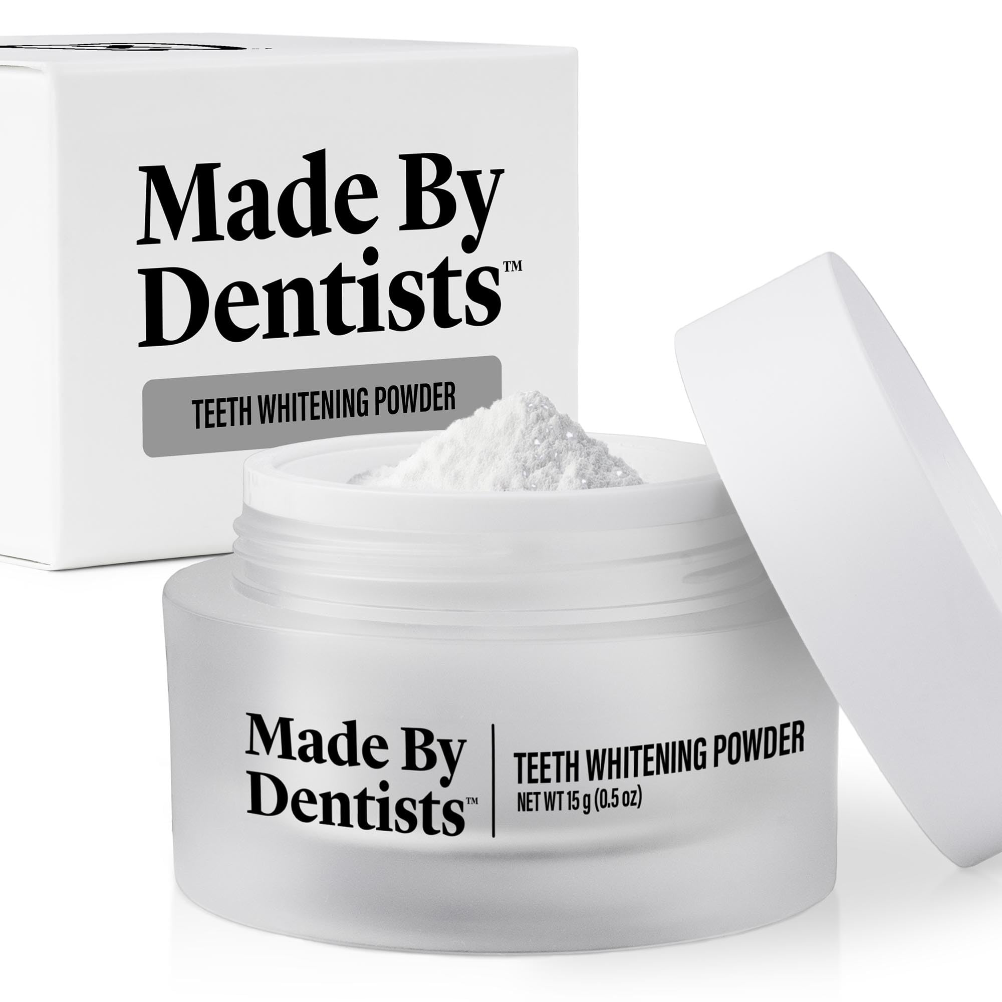 Made by Dentists envase frontal mostrando etiqueta y beneficios de blanqueado