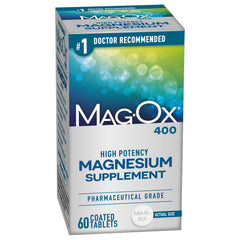 Mag-Ox 400 frente del envase, visual claro del producto y beneficios