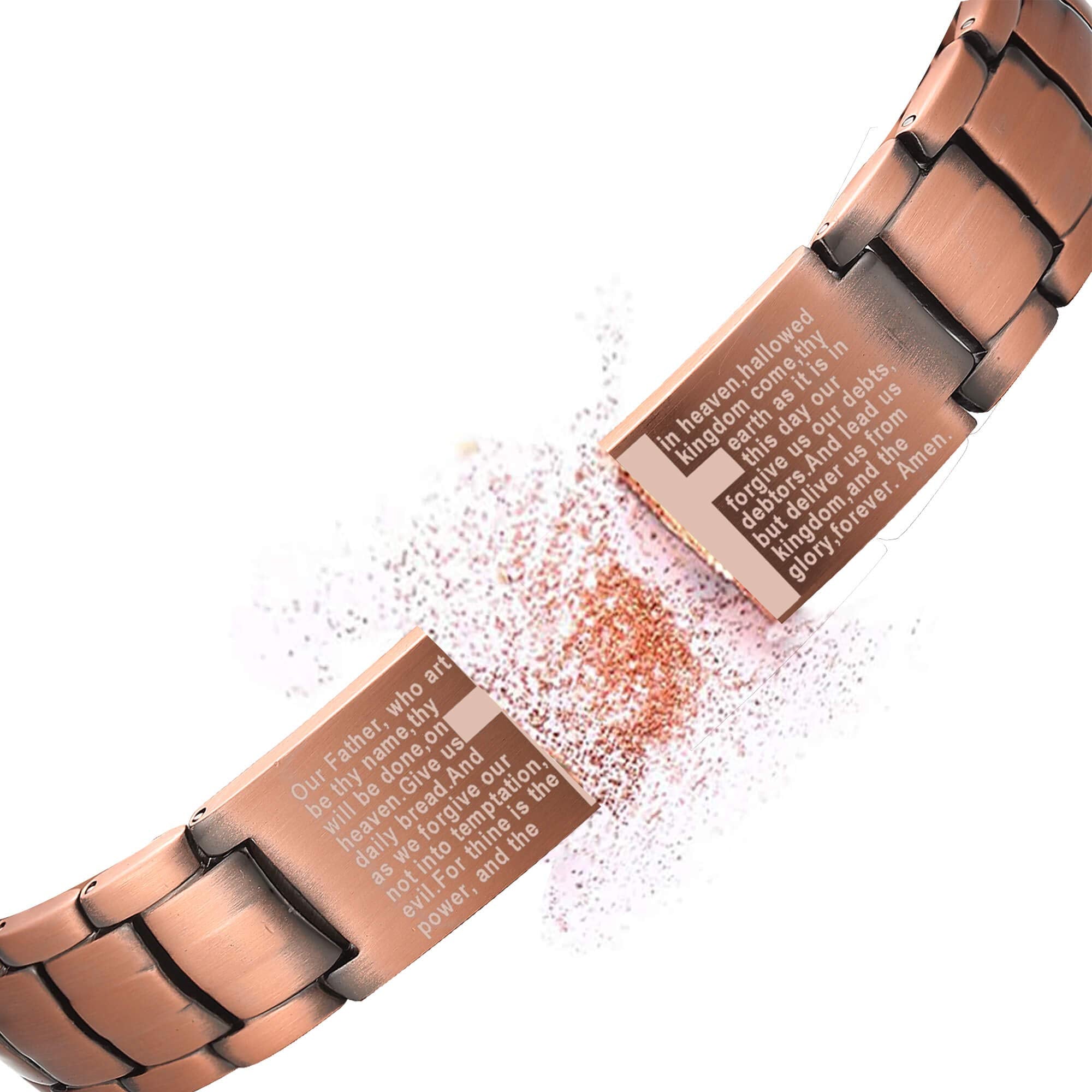 MagEnergy brazalete en mano para comparar tamaño y escala