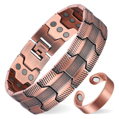 MagEnergy vista frontal del brazalete mostrando diseño robusto y ventaja estética