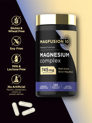 Magfusion-10 bote abierto con cápsulas, muestra la cantidad interior