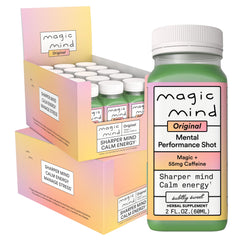 Magic Mind frente del empaque mostrando la marca y beneficio de enfoque