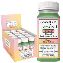 Magic Mind frontal del envase mostrando diseño y beneficio de enfoque