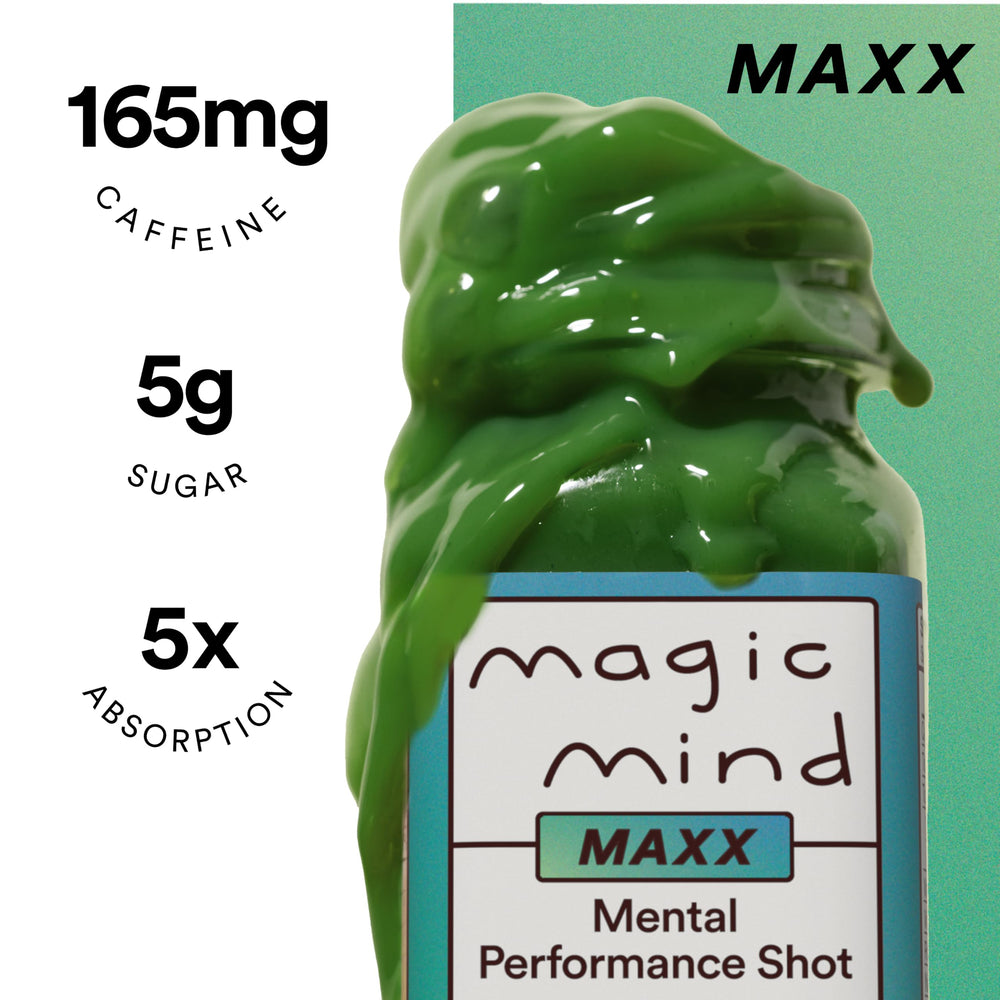 Magic Mind textura líquida en primer plano, absorción optimizada