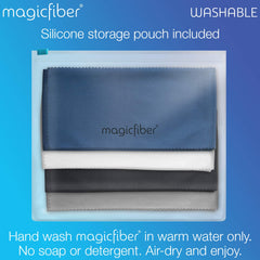 MagicFiber detalle de la solapa de limpieza integrada, elimina huellas
