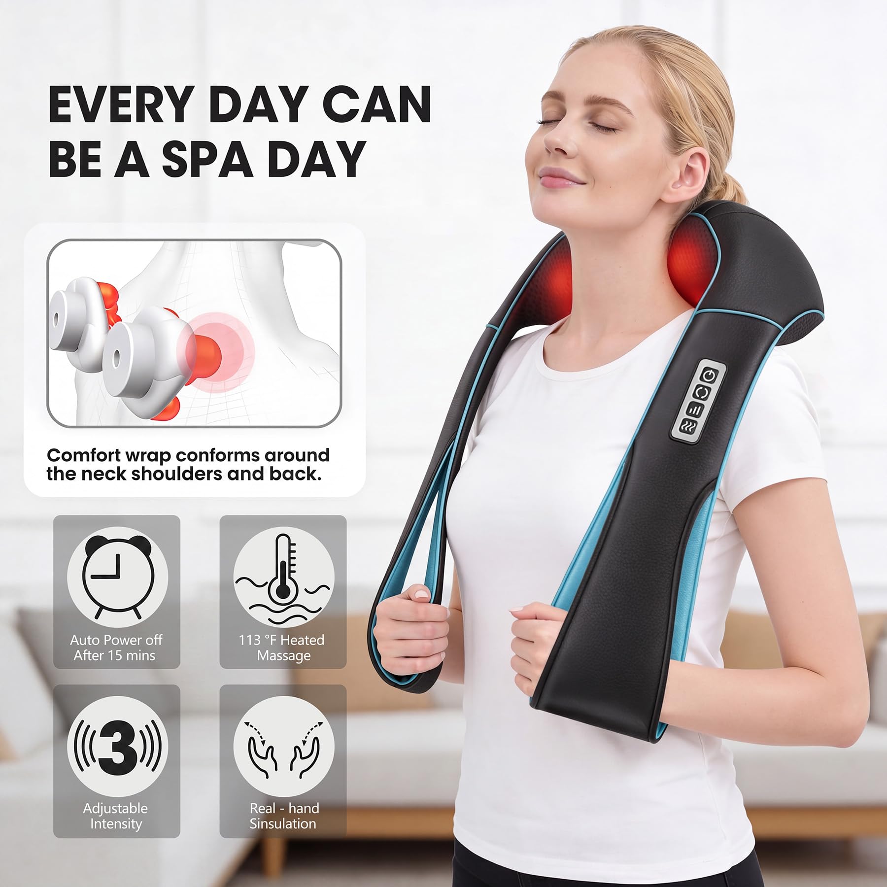 MagicMakers uso en cuello y hombros para aliviar tensión en el día a día