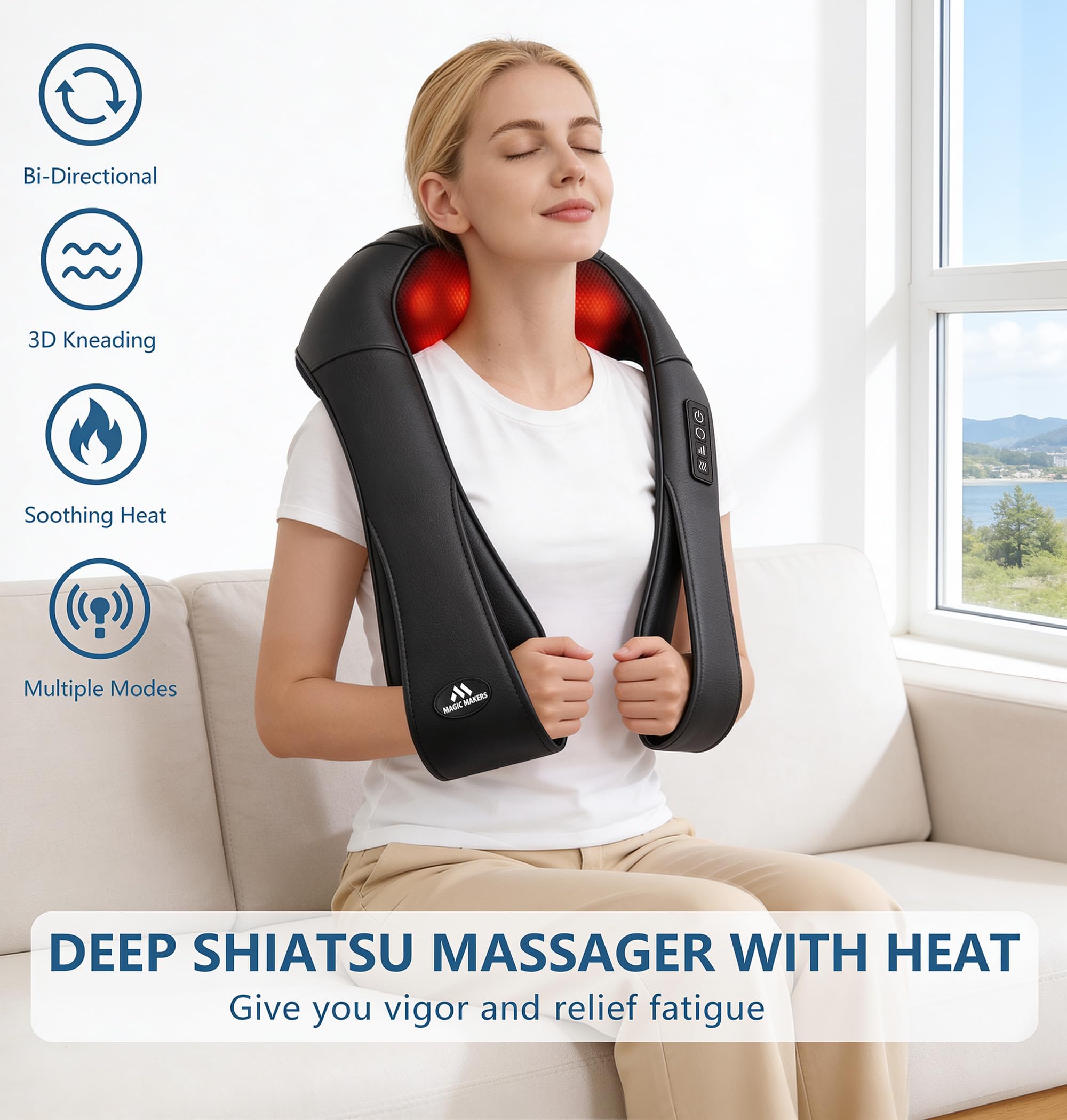 MagicMakers nódulos de masaje en primer plano, terapia profunda eficaz