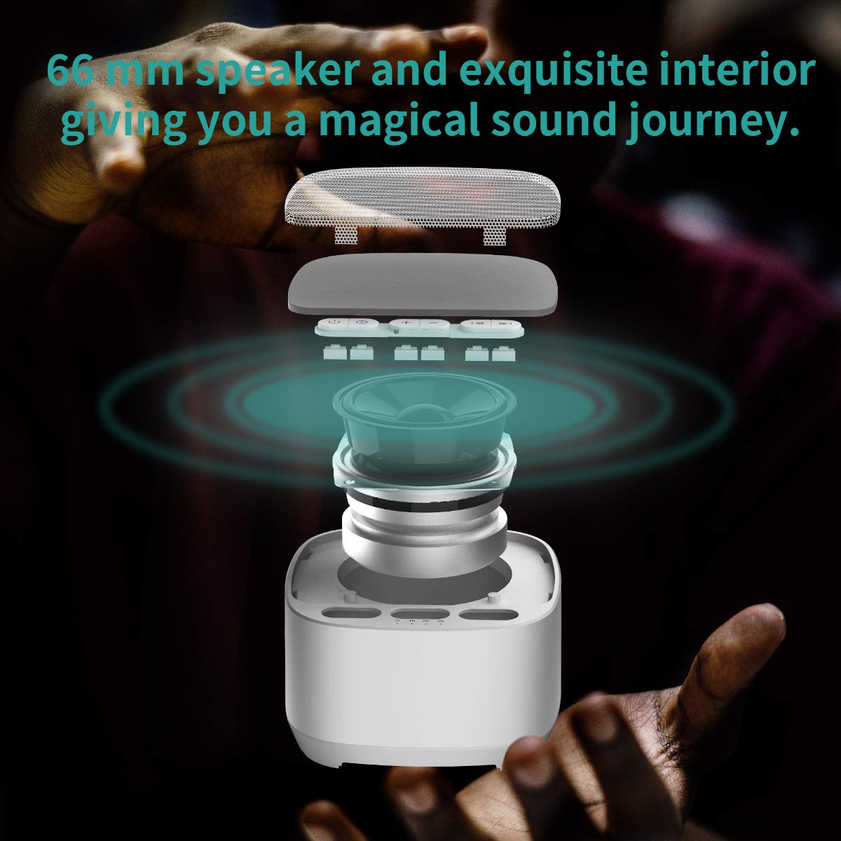 Magicteam colocado en mesita de noche creando ambiente relajante para dormir mejor