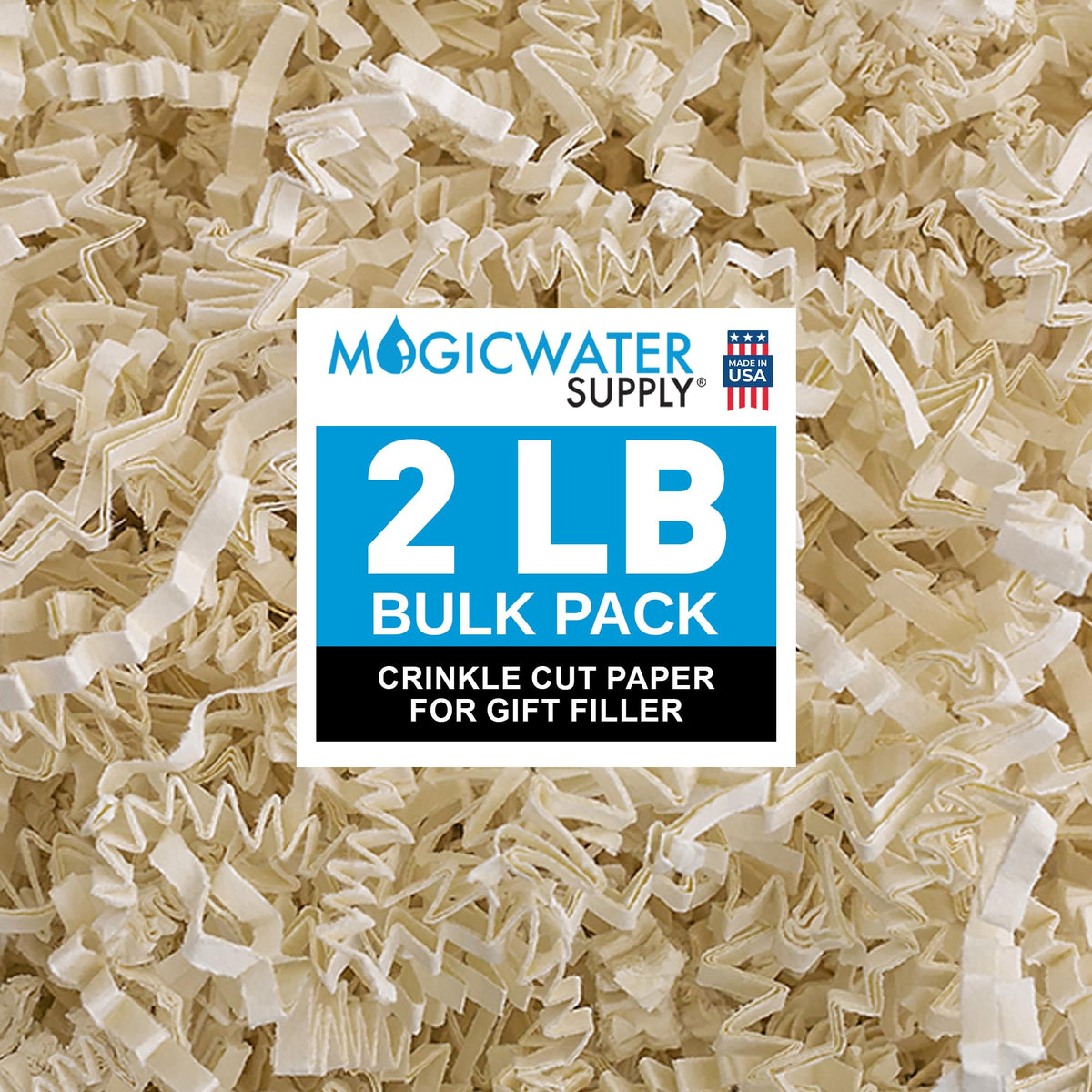 MagicWater paquete frontal Light Ivory mostrando peso y color, aspecto profesional