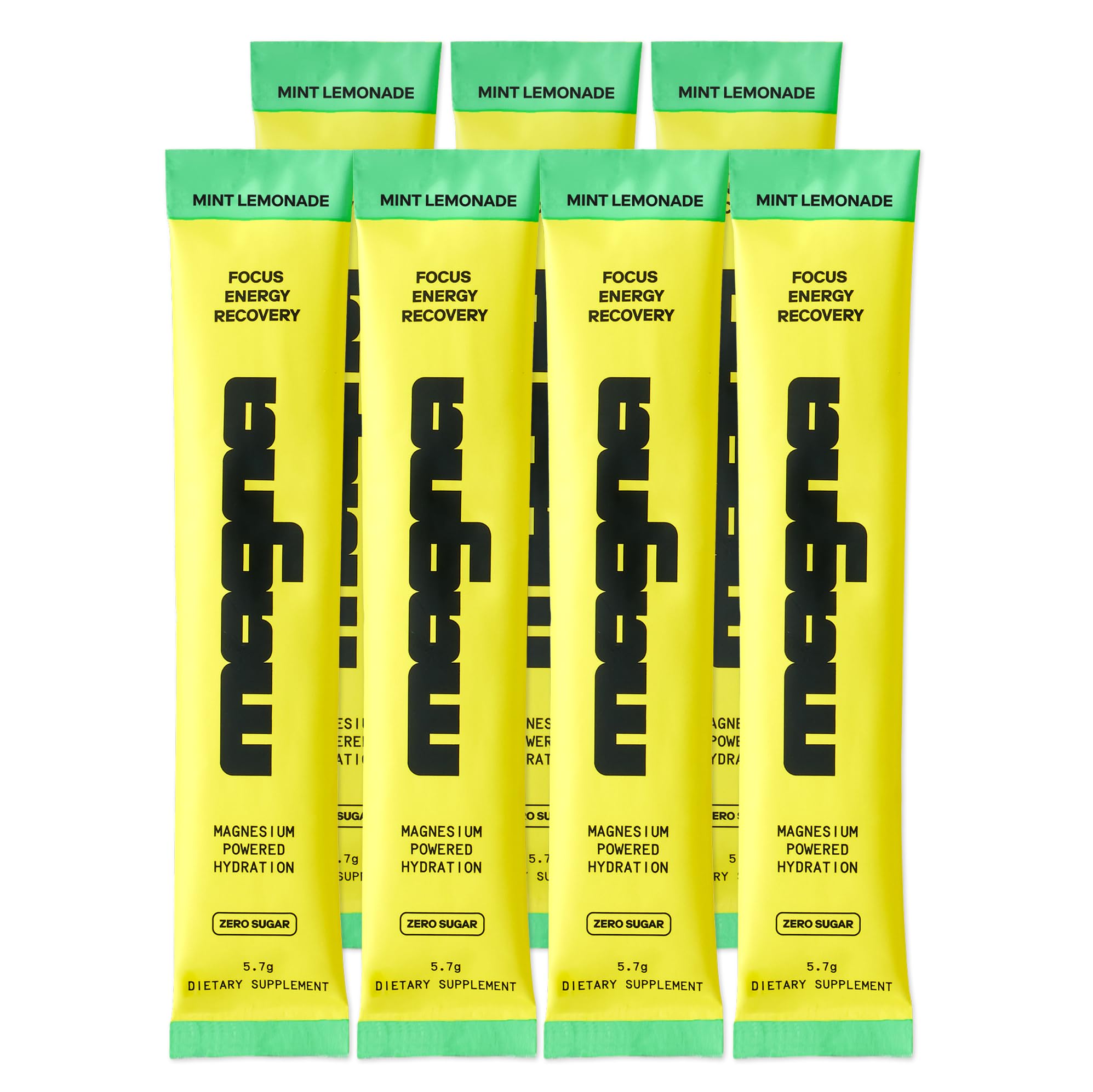 Envase frontal de MAGNA menta limonada mostrando diseño y beneficios visibles
