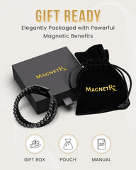 MagnetRX bolsa de terciopelo y manual que facilitan el guardado seguro
