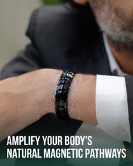 Cierre mariposa MagnetRX asegurando la pulsera con comodidad y seguridad