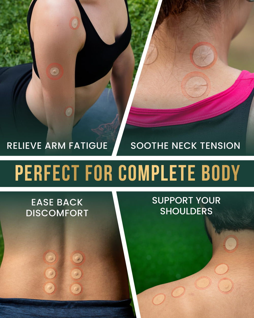 Parche MagnetRX sobre rodilla, sujeción estable para actividad