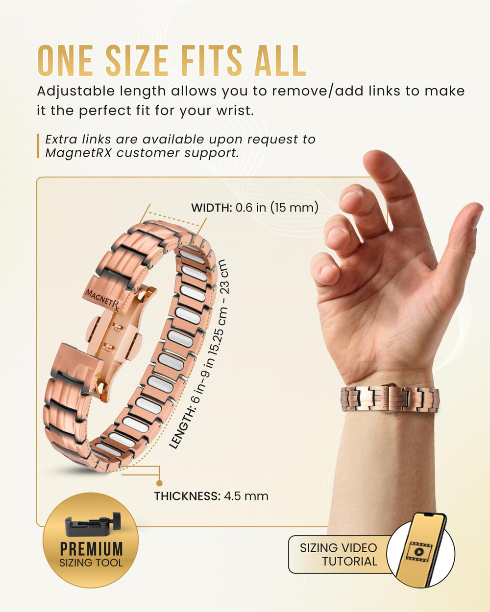MagnetRX pulsera presentada en caja de regalo con manual incluido